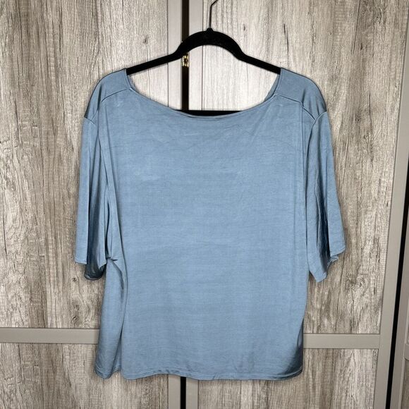 Vince Top V Neckline Flutter Sleeve Blue Color Size 1X - Picture 8 of 8